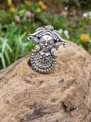 Oxidized Silver Ring Durga