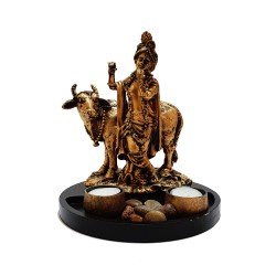 Krishna with Cow Candle Holder No.11