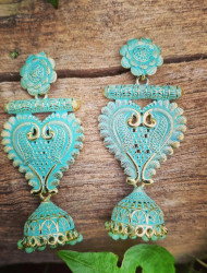 Turquoise antique look earrings