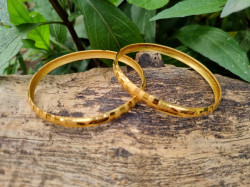 Gold plated bangles (pair)