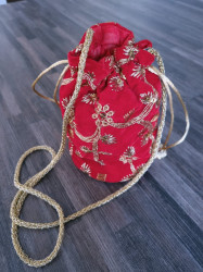 Red Potli bag