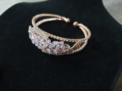 Rose Gold Diamante Cuff Bracelet