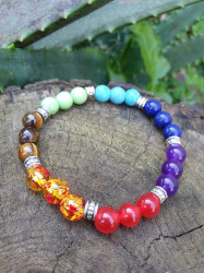 Gemstone chakra bracelet 8mm Beads