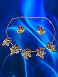 Flower Chain set Plated Gold